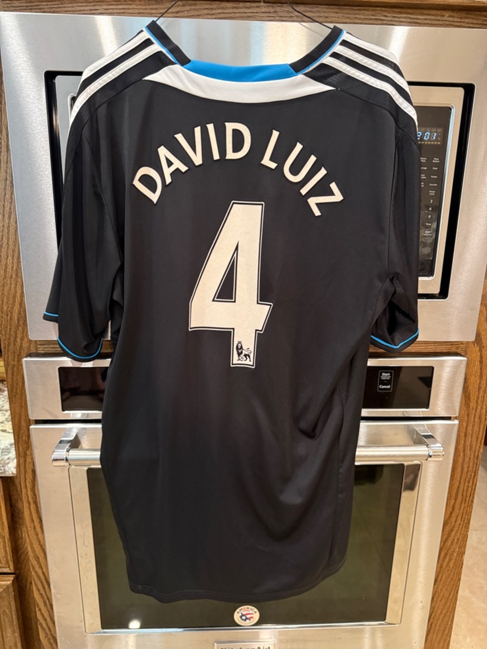Authentic Kit embellished Chelsea David Luiz #4 soccer Jersey